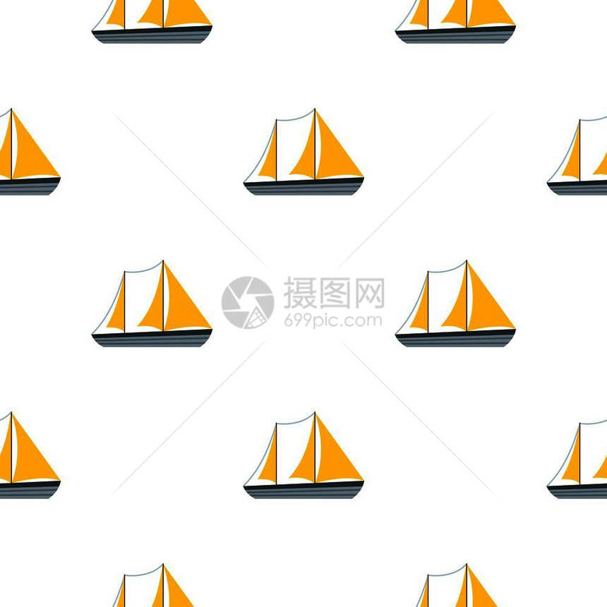 小船帆船游轮快艇矢量背景图图片
