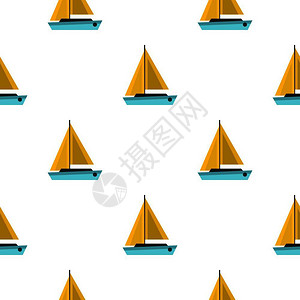 小船帆船游轮快艇矢量背景图图片