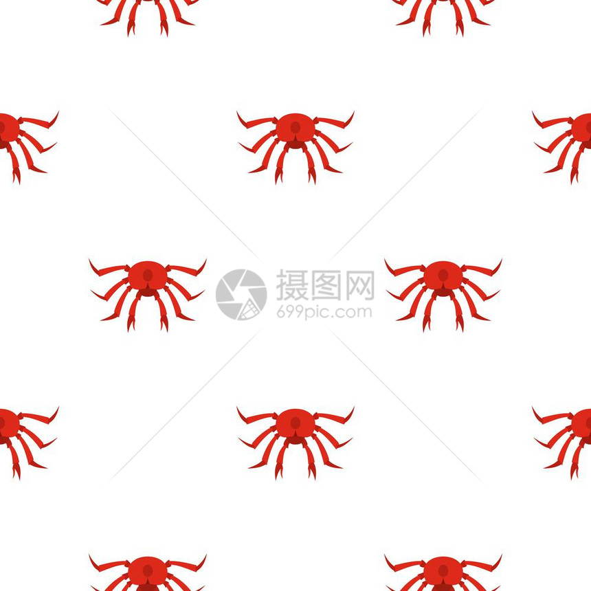 红螃蟹图案图片