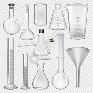 透明试管用于化学实验室的玻璃器械瓶和用于实验室的化学玻璃透明病媒说实验室玻璃器械用于化学实验室的设备插画