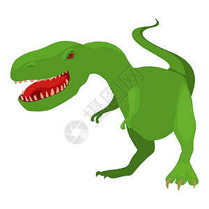 全职猎人漫画恐龙的图标矢量图标的漫画插用于在白色背景上隔离的网络恐龙的图标动画风格背景
