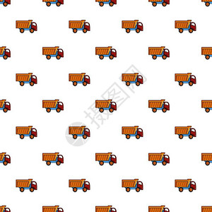 玩具卡车模式卡通风格矢量图图片