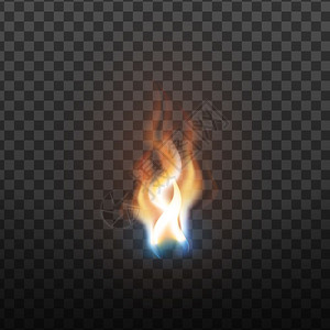 火透明素材热红火喷或半透明炬焰特别效果封闭在透明网格背景上隔离3d说明设计图片