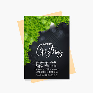 圣诞节党贺卡和海报矢量eps10抽象模板背景图片