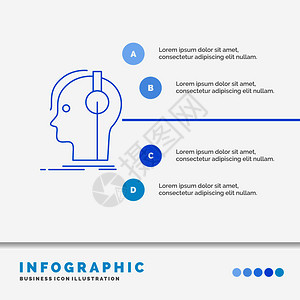 用于网站和演示文稿的曲子耳机音乐家制片人音频信息图样模板背景图片