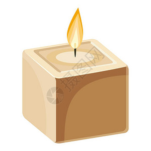 立方形蜡烛图标用于网络设计的蜡烛矢量图标漫画插立方形蜡烛图标卡通风格图片