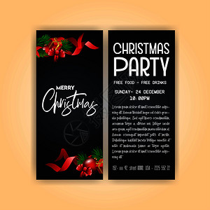 圣诞节党贺卡和海报矢量eps10抽象模板背景图片