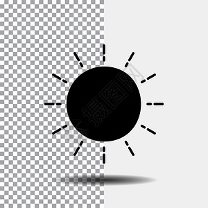 极简风抽象线条矢量太阳灯泡图标图片