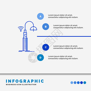 演示文稿灯光街道wif智能技术信息模板图片