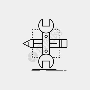 构建设计开发草图工具线标矢量孤立图示矢量eps10抽象模板背景图片