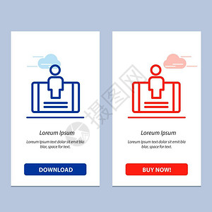 客户参与移动社会蓝红下载和购买网络元件卡模板图片