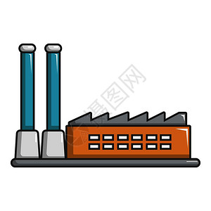 工厂建筑图示工厂卡通风格图背景图片