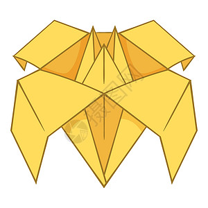 折纸风格花origamLly图标用于网络设计的矢量图标动画插标卡通风格背景