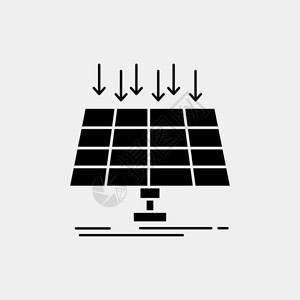设计面板黑色太阳能板抽象模板背景矢量图插画