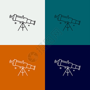 抽象矢量望远镜图标图片