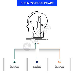 3个步骤的网络商务流程图设计图片