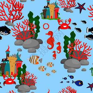 卡通海底世界背景图片