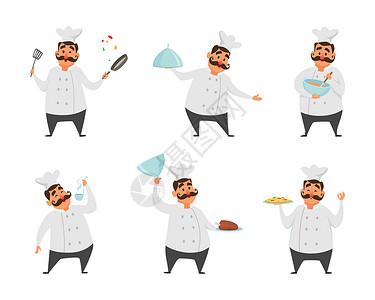 厨师的烹饪过程图片
