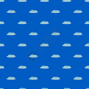 小船帆船快艇游艇游轮矢量蓝色背景图图片