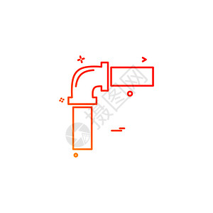 抽象矢量水管图标图片