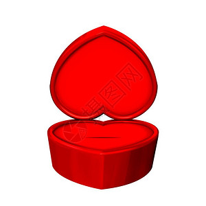 彩色的容器的爱情符号和结婚女首饰戒指贵重从属礼物在情人节现实的3点插图红色首饰盒的空红心脏矢量空红首饰盒图片