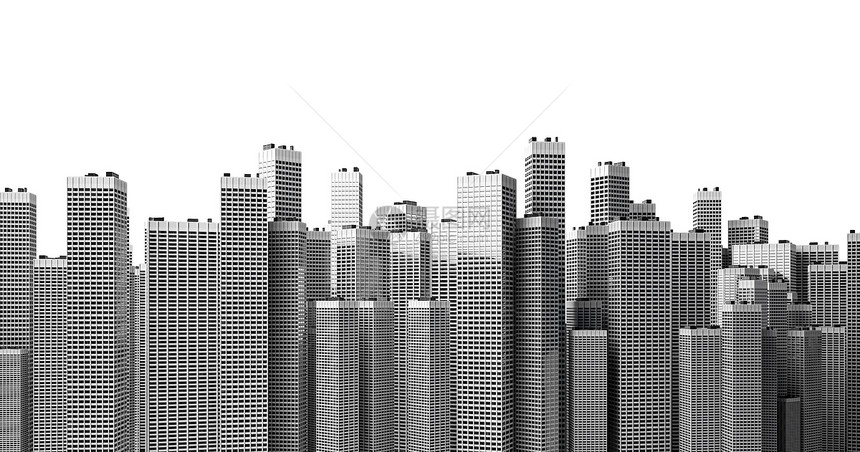 许多现代高楼形成一个街区图片