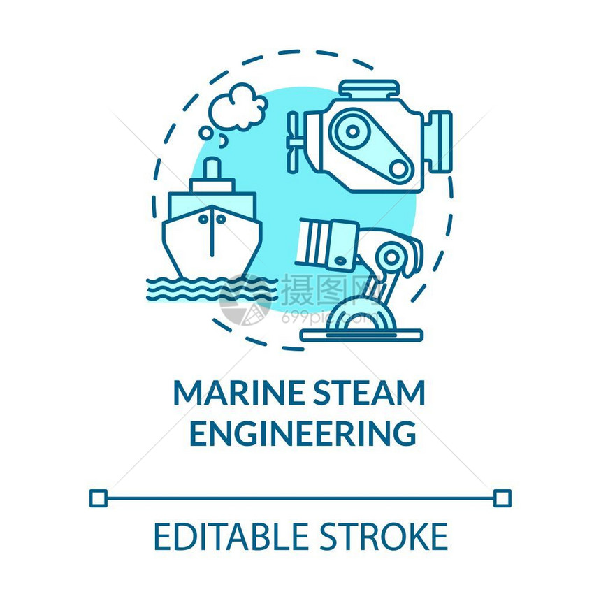 蒸汽动力轮船图标图片