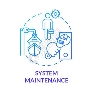 造船业船舶维修工程师图标插画