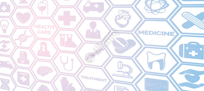 护士图医疗背景保健标志医生图和蓝背景显示保健人员医疗紧急服务保健研究和医疗险上的符号背景