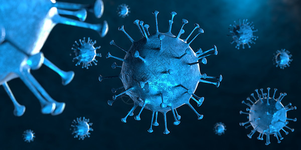 3d血液样本背景中显微镜下的冠状共存在19冠状共存在19对大流行健康造成危害冠状细胞由3d介质生成图片
