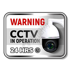 摄像头3D警报摄像头监控器3d插图设计图片