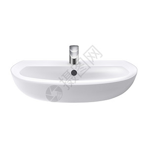 浴室台盆3d写实洗手间陶瓷水槽插画