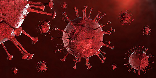 病毒流行全球3d血液样本背景中显微镜下的冠状共存在19冠状共存在19对大流行健康造成危害冠状细胞由3d介质生成背景