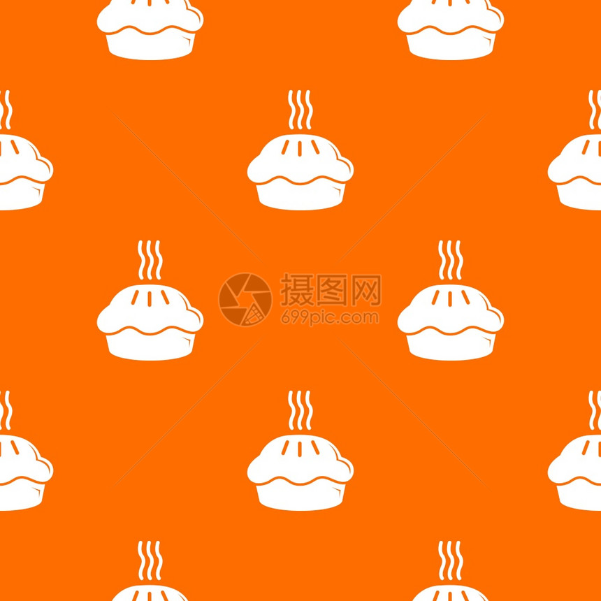 热纸杯蛋糕模式橙色任何网络设计的最佳用途图片