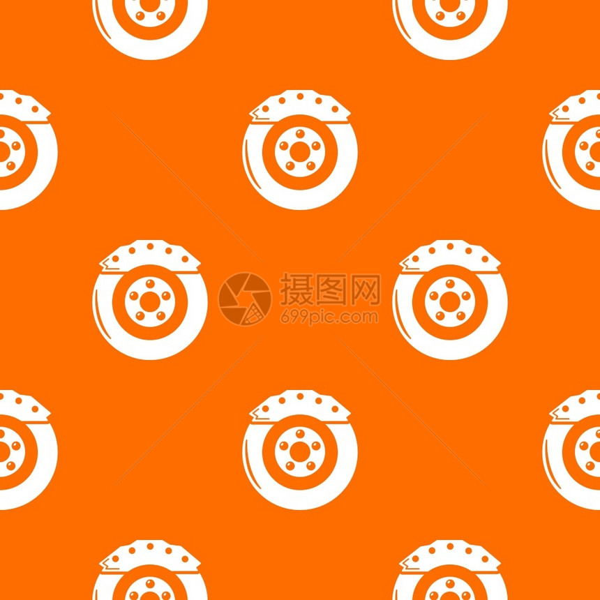 橙色制动鞋型设计模式矢量图图片