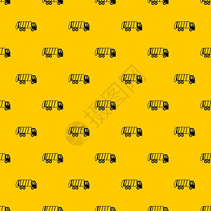 黄色垃圾车设计模式矢量图模图片