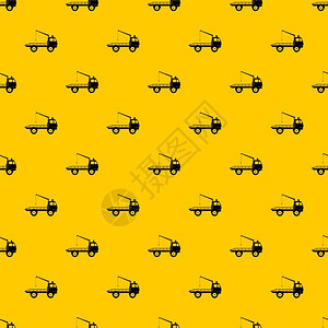 黄色拖车模式重复矢量图图片