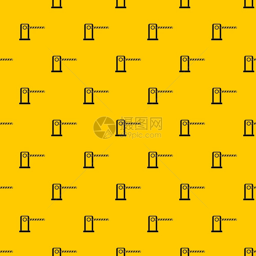 停车入口模式无缝矢量重复几何黄色用于任设计停车入口模式矢量图片
