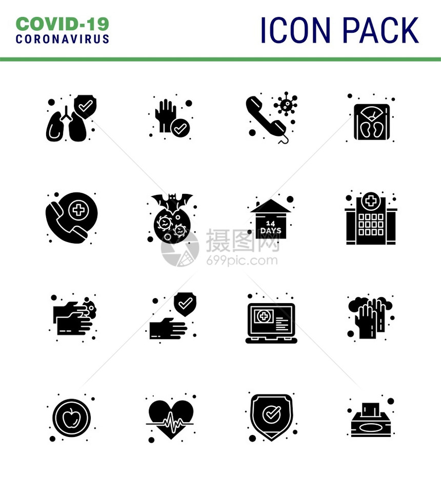 2019ncovid19cornacvid19预防图标医疗援助机器咨询重量管理corna图片