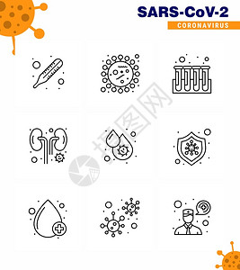 预防登革热corna2019ncovid19预防图标血肾液感染疾2019ncov2019ncovid19插画
