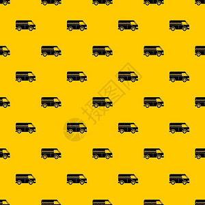量黄色小型客车出租模式重复矢量图图片