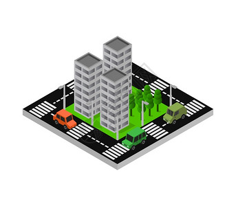 城市建筑立体图背景图片
