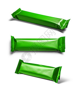 用于您设计的绿色包装模板在白背景上的不同角度图片