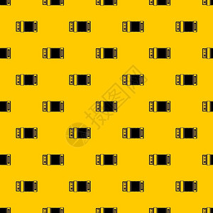 任何设计的无缝矢量重复几何黄色手风琴模式矢量图片