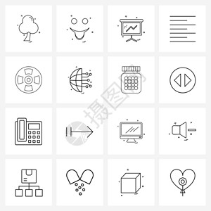 颜文字点个赞表情16个现代辐射危险图示文字左向量图示符号的现代16个符号插画