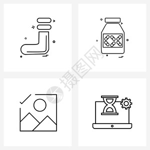 袜子相片服装医疗检查矢量插图图片