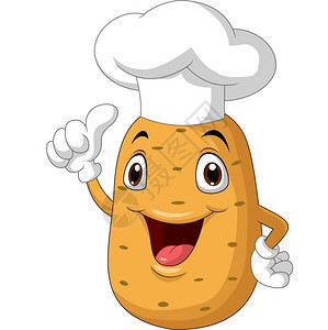 马铃薯厨师卡通大拇指的放弃图片