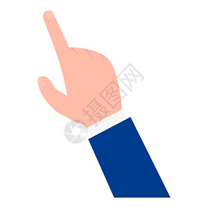 手指向平板用于网络设计的商业手光标矢量图商业手光矢量图的平面插商业手光标图平板样式插画