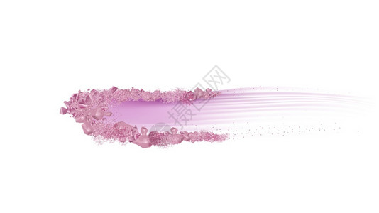 粉红色的化妆品粉红色的紫末彩的光化整洁粉末用于皮肤的美容色素制品优雅的眼沙样板符合实际的3d插图粉色的化妆品粉红的色末的末背景图片