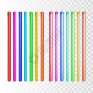 彩色吸管矢量3d插图图片
